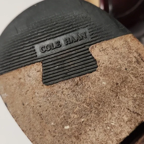 Cole Haan Burgandy Pinch Tassel Moc-Toe Loafers Size 10 - Picture 12 of 15